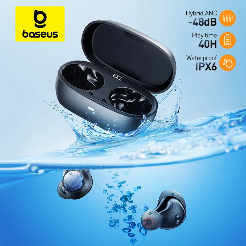 Baseus Bowie MA10 Pro Wireless Earphones 48dB Active Noise Cancellation Bluetooth 5.3